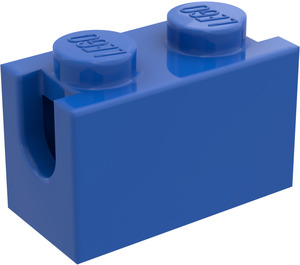 LEGO Blauw Steen 1 x 2 met Graafbak Arm Houder (3317)