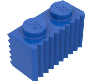 LEGO Blau Stein 1 x 2 mit Gitter (2877)