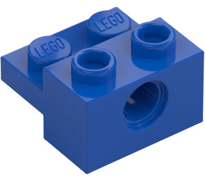 LEGO Blå Klods 1 x 2 med Hul og 1 x 2 Plade (73109)