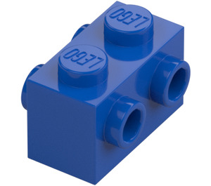 LEGO Blau Stein 1 x 2 mit Noppen auf Gegenseiten (52107)