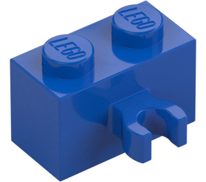 LEGO Blue Brick 1 x 2 with Vertical Clip with Open 'O' Clip (42925 / 95820)