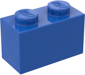 LEGO Blue Brick 1 x 2 without Bottom Tube (3065 / 35743)