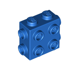 LEGO Blau Backstein 1 x 2 x 1.6 mit Seite und Ende Bolzen (67329)