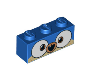 LEGO Blau Backstein 1 x 3 mit Prince Puppycorn Breit Open Mouth mit Augen (3622 / 38268)