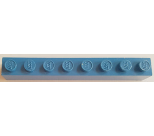 LEGO Blue Brick 1 x 8 without Bottom Tubes with Cross Support