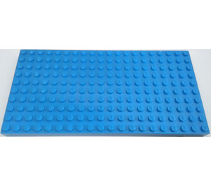 LEGO Blue Brick 10 x 20 with Bottom Tubes around Edge and Cross Support