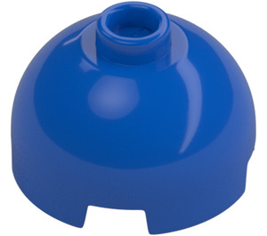 LEGO Blå Klods 2 x 2 Rund med Dome Top (Hul knops, akselholder) (3262 / 30367)