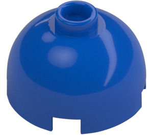 LEGO Blue Brick 2 x 2 Round with Dome Top (Safety Stud, Axle Holder) (3262 / 30367)