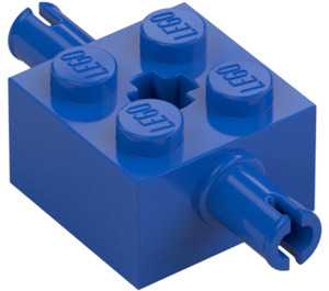 LEGO Blau Stein 2 x 2 mit Pins und Axlehole (30000 / 65514)