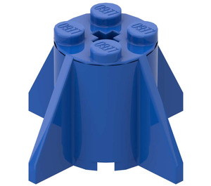 LEGO Blauw Steen 2 x 2 x 2 Rond met Fins (4591)