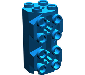 LEGO Blue Brick 2 x 2 x 3.3 Octagonal With Side Studs (6042)