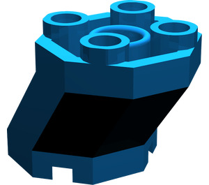 LEGO Blue Brick 2 x 3 x 1.6 Octagonal Offset (6032)