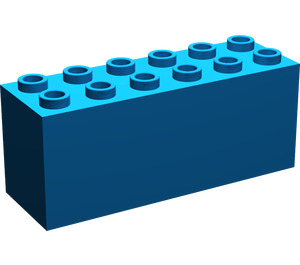 LEGO Blue Brick 2 x 6 x 2 Weight with Plate Bottom (2378 / 73090)