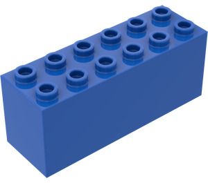 LEGO Azul Ladrillo 2 x 6 x 2 Weight con parte inferior dividida