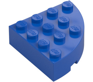 LEGO Blauw Steen 4 x 4 Rond Hoek (2577)