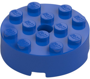 LEGO Blue Brick 4 x 4 Round with Hole (87081)