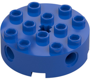 LEGO Blue Brick 4 x 4 Round with Holes (6222)