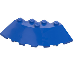 LEGO Blue Brick 6 x 6 Round (25°) Corner (95188)