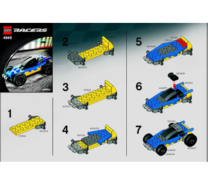 LEGO Blau Buggy 4949 Instructions