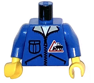 LEGO Blue Bulldozer Driver Jacket Torso (973 / 73403)