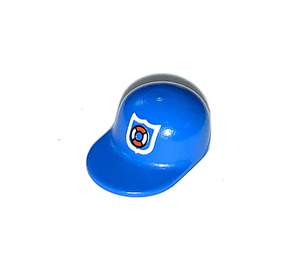 LEGO Bleu Casquette avec Rescue Coast Garder logo avec Longue visière plate (4485)