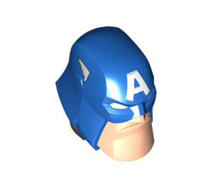LEGO Blue Captain America Large Figure Head (901 / 76676)