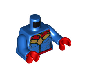 LEGO Син Капитан Marvel минифиг Торс (973 / 76382)