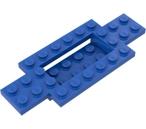 LEGO Blue Car Base 10 x 4 x 2/3 with 4 x 2 Centre Well (30029)