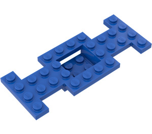 LEGO Blue Car Base 4 x 10 x 0.67 with 2 x 2 Open Center (4212)