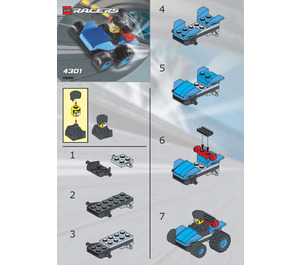 LEGO Blue Car Set 4301 Instructions