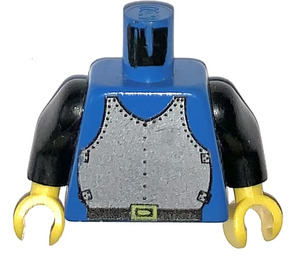 LEGO Blå Borg Overkropp med Breastplate og Svart Armer (973 / 73403)