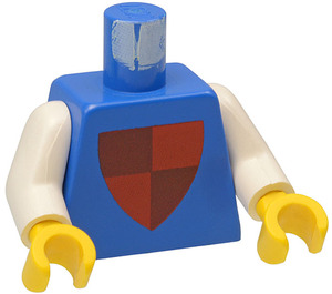 LEGO Blauw Kasteel Torso met Quartered Schild (973)