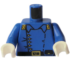 LEGO Blu Cavalry Lieutenant Minifigure Busto (973 / 73403)