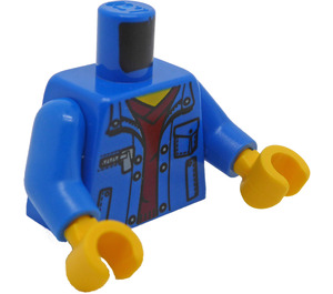 LEGO Blå City Minifigur Overkropp (973 / 76382)