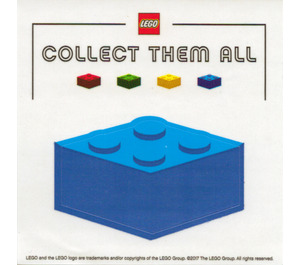 LEGO Blau Collect Them All Promotional Aufkleber