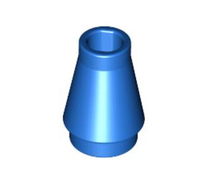 LEGO Blue Cone 1 x 1 without Top Groove (4589 / 6188)