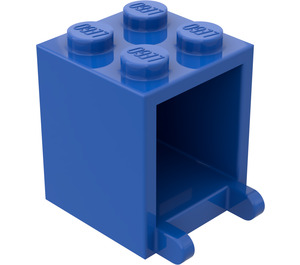 LEGO Blauw Container 2 x 2 x 2 met volle noppen (4345)