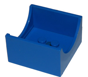LEGO Blauw Container Doos 4 x 4 x 2 met Hollowed-Out Semi-Cirkel (4461)