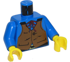 LEGO Blue Cowboy Blue Shirt Torso (973)