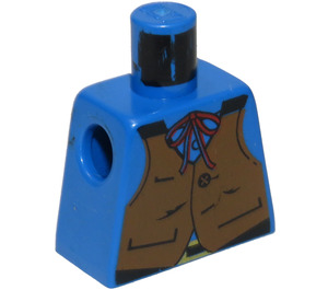 LEGO Blauw Cowboy Blauw Shirt Torso zonder armen (973)