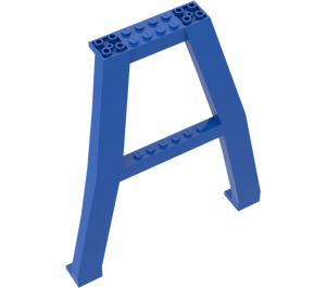 LEGO Blauw Kraan Support - Dubbele (Studs op dwarsligger) (2635)