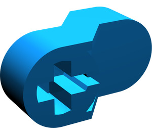 LEGO Bleu Crankshaft Link (2854 / 10721)