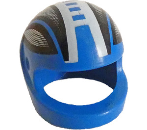 LEGO Blu Crash Casco con Nero e Bianco Lines, Grigio shaded areas (2446 / 45290)