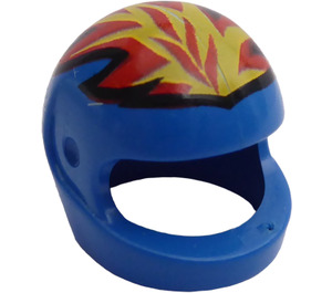 LEGO Blauw Crash Helm met Flames (83130 / 83133)