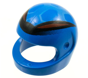 LEGO Bleu Crash Casque avec Horned Noir et Rouge Paterne (2446 / 43403)