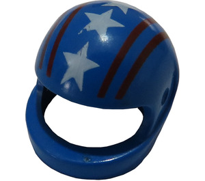 LEGO Blue Crash Helmet with Red Lines and White Stars (2446 / 81883)