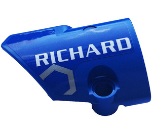 LEGO Bleu Incurvé Panneau 1 La gauche avec 'RICHARD' Autocollant (87080)