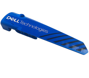 LEGO Blue Curved Panel 5 Left with Stripes, 'DELL Technologies' Sticker (64681)
