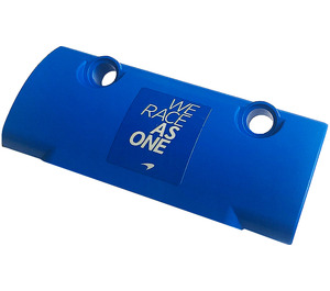 LEGO Blue Curved Panel 7 x 3 with 'WE RACE AS ONE' Sticker (24119)