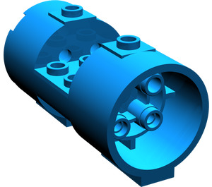 LEGO Blue Cylinder 3 x 6 x 2.7 Horizontal Hollow Center Studs (30360)